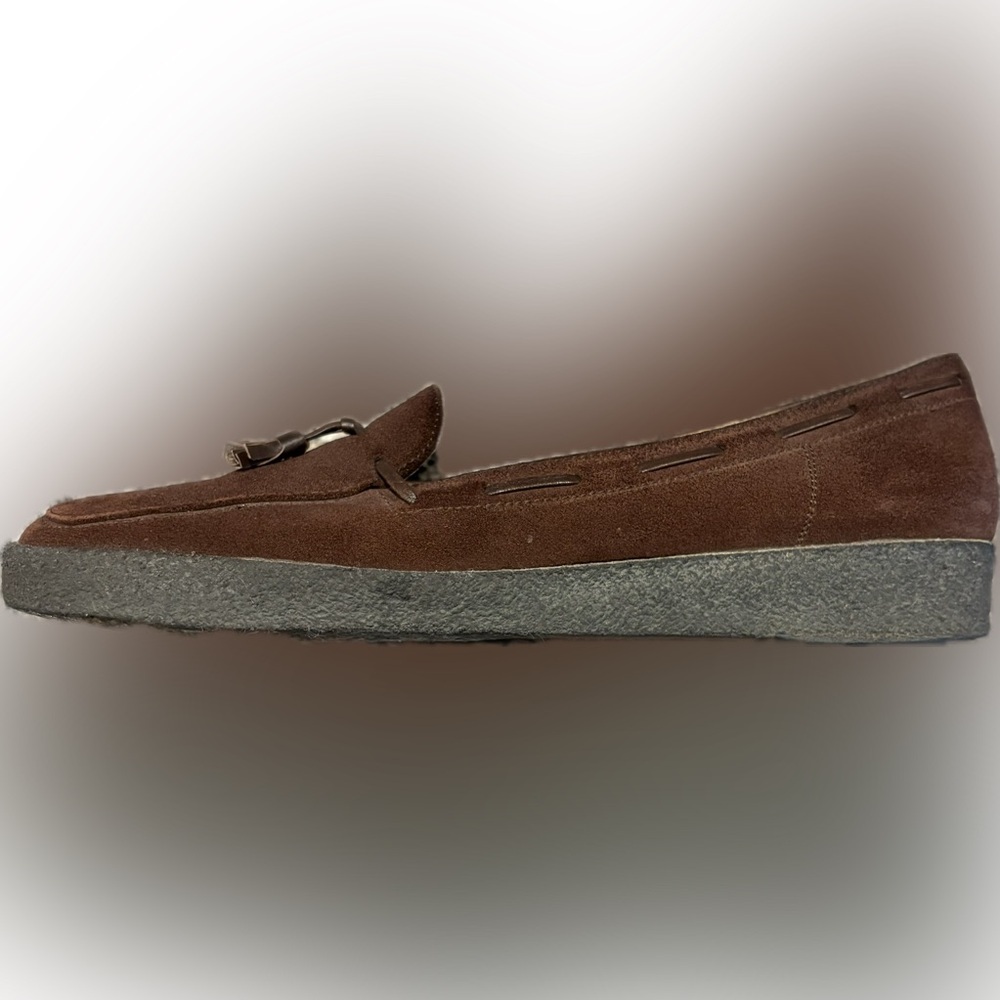 Salvatore Ferragamo Vintage Women’s Chocolate Suede Loafers with Leather Tassels - Picture 8 of 12